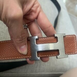 Authentic HERMES Constance Leather Belt Size 80cm